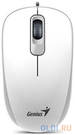 Мышь проводная Genius DX-110 белый USB + PS/2 4348087033