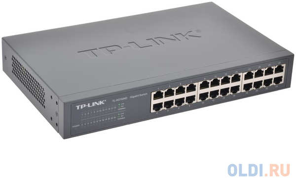 Коммутатор TP-LINK TL-SG1024D 24-портовый гигабитный настольный/монтируемый в стойку коммутатор