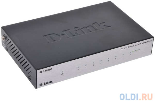 Коммутатор D-Link DES-1008D/L2B Неуправляемый коммутатор с 8 портами 10/100Base-TX 434818956
