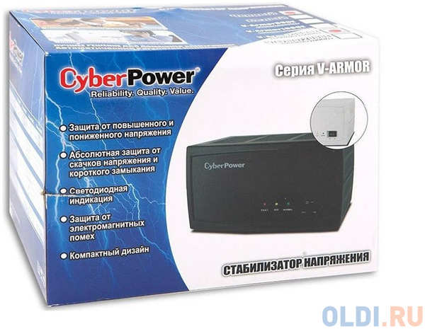 CyberPower Стабилизатор напряжения Cyber Power AVR 1500E 1500Вт 4348211214