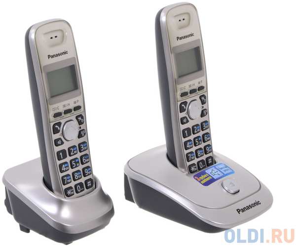 Телефон DECT Panasonic KX-TG2512RUN АОН, Caller ID 50, 10 мелодий, Спикерфон, Эко-режим, + дополнительная трубка 434821261