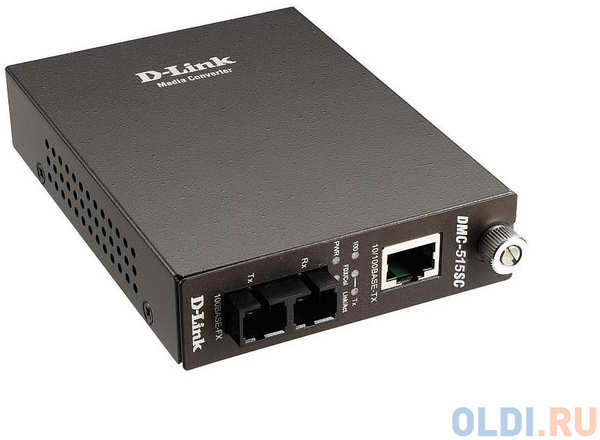 Медиаконвертер D-Link DMC-515SC/D6B Медиаконвертер с 1 портом 10/100Base-TX и 1 портом 100Base-FX с разъемом SC для одномодового оптического кабеля (д 434826019