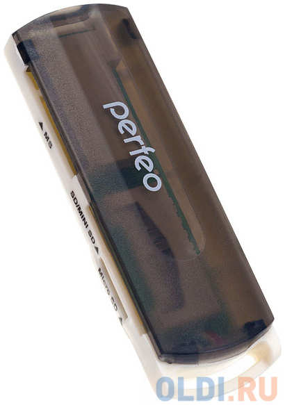 Картридер внешний Perfeo PF-VI-R013 SD/MMC+Micro SD+MS+M2 USB 2.0 черный 4348266061