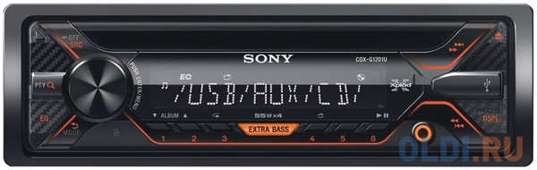 Автомагнитола SONY CDX-G1201U USB MP3 CD FM 1DIN 4x55Вт черный 4348341342