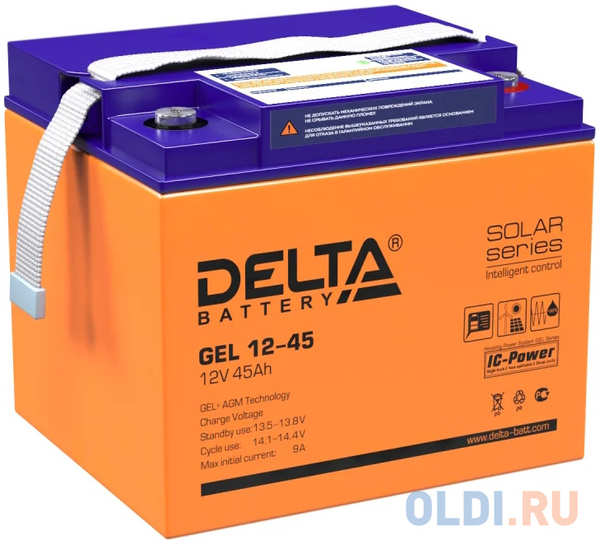 Аккумуляторная батарея Delta GEL 12-45 12В/45Ач 4348343584