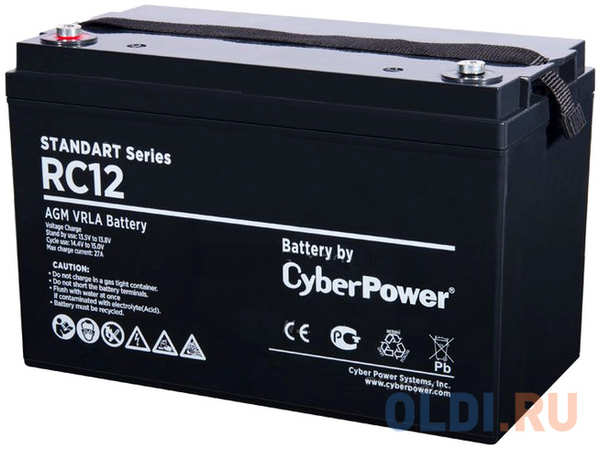 Аккумуляторная батарея CyberPower RC 12-120 12В/120Ач, клемма Болт М8 4348379009