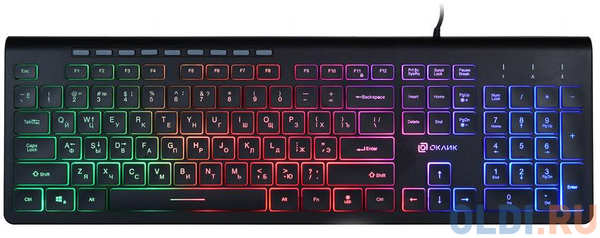 Клавиатура проводная Oklick 490ML USB черный 4348408016