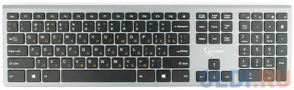 Клавиатура беспроводная Gembird KBW-1 USB серебристый 4348412822