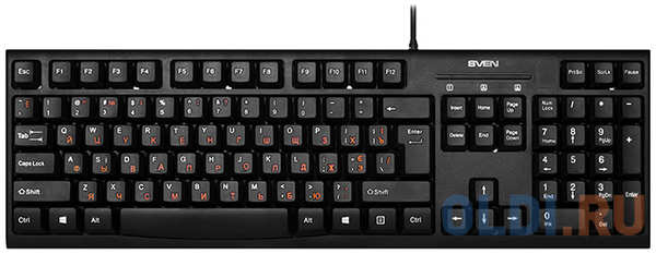 Клавиатура проводная Sven KB-S300 USB черный 4348414814
