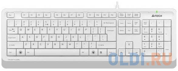 Клавиатура проводная A4TECH Fstyler FK10 USB белый серый 4348419400