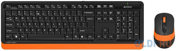 A4Tech A-4Tech Клавиатура + мышь A4 Fstyler FG1010 ORANGE клав:черный/оранжевый мышь:черный/оранжевый USB беспроводная [1147574] 4348419409