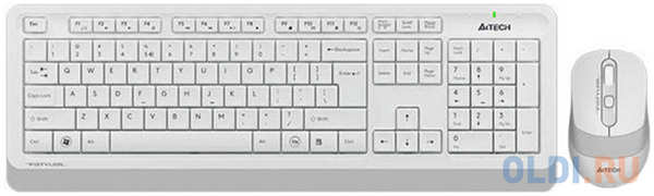 A4Tech A-4Tech Клавиатура + мышь A4 Fstyler FG1010 WHITE клав:белый/серый мышь:белый/серый USB беспроводная [1147575] 4348419491