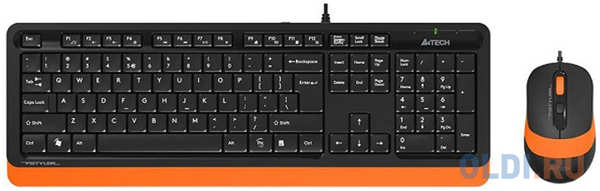 A4Tech A-4Tech Клавиатура + мышь A4 Fstyler F1010 ORANGE клав:черный/оранжевый мышь:черный/оранжевый USB [1147551] 4348419492