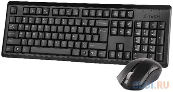 A4Tech Клавиатура + мышь A4 V-Track 4200N клав:черный мышь:черный USB беспроводная 4348425099