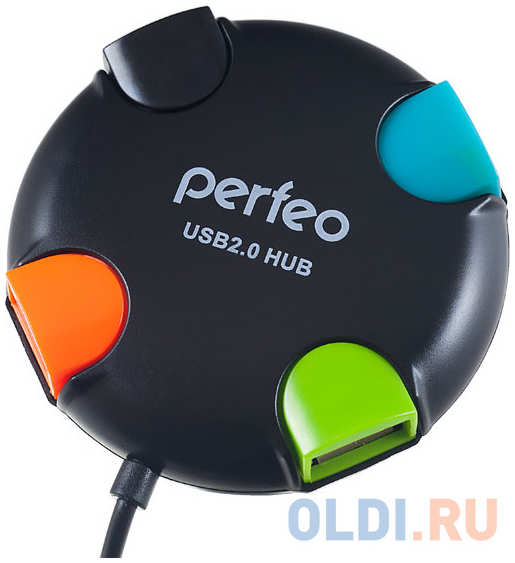 Perfeo USB-HUB 4 Port, (PF-VI-H020 Black) чёрный 4348426858