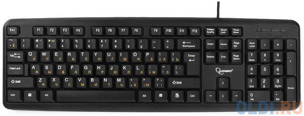Клавиатура проводная Gembird KB-8320UXL-BL USB черный 4348428099