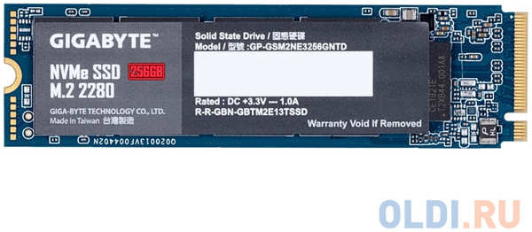 SSD накопитель GigaByte NVMe SSD 256 Gb PCI-E 3.0 x4