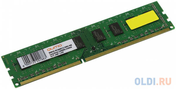 Оперативная память для компьютера QUMO QUM3U-4G1600K11 SO-DIMM 4Gb DDR3 1600 MHz QUM3U-4G1600K11 4348431385
