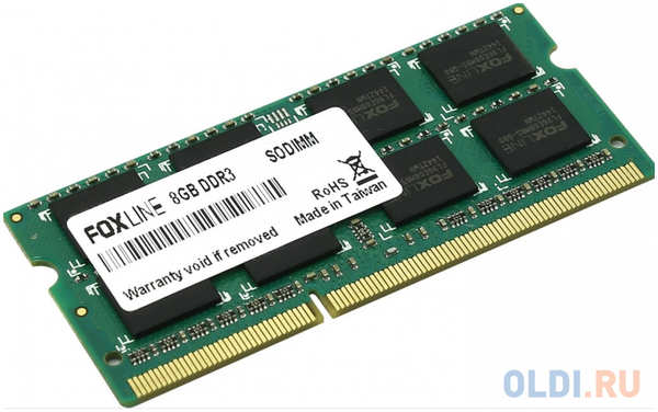Оперативная память для ноутбука Foxline FL1600D3S11L-8G SO-DIMM 8Gb DDR3 1600MHz 4348431992