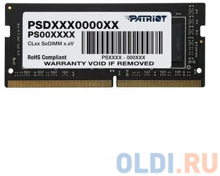 Оперативная память для ноутбука Patriot Signature Line SO-DIMM 4Gb DDR4 2666 MHz PSD44G266681S 4348433819
