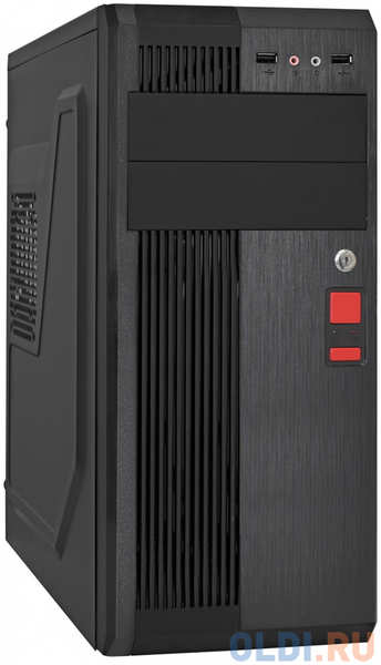 Exegate EX283220RUS Корпус Miditower ExeGate UN-605B , ATX,, 2*USB, Audio, замок блокировки кнопки питания