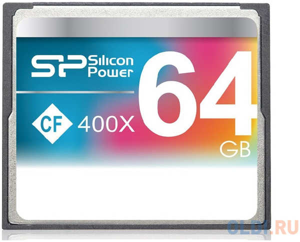 Карта памяти Compact Flash Card 64Gb Silicon Power 400x SP064GBCFC400V10