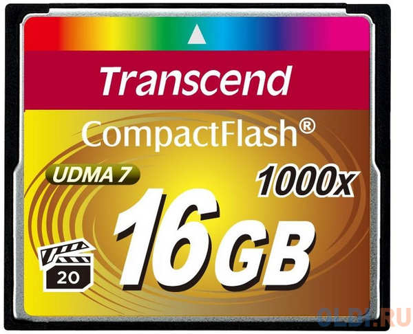 Карта памяти Compact Flash Card 16GB Transcend 1000x TS16GCF1000 4348435086