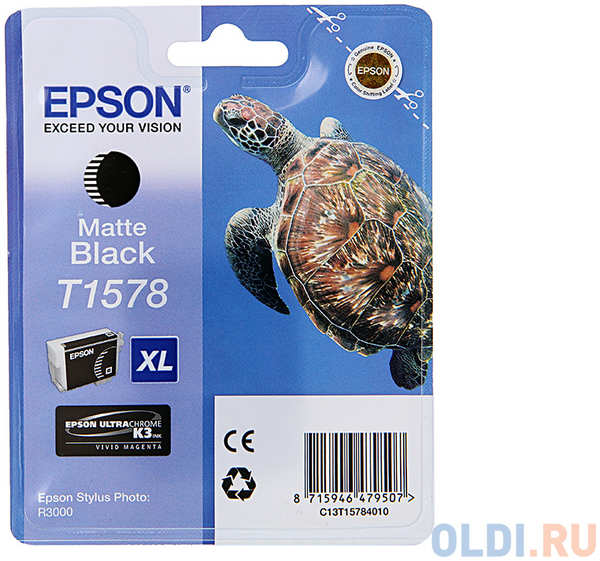 Картридж Epson C13T15784010 для Stylus Photo R3000 черный 850стр 4348435193