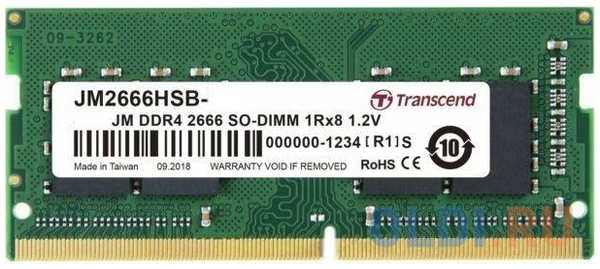 Оперативная память для ноутбука Transcend JM2666HSB-16G SO-DIMM 16Gb DDR4 2666MHz
