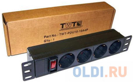 Блок розеток TWT TWT-PDU10-10A4P 4 розетки