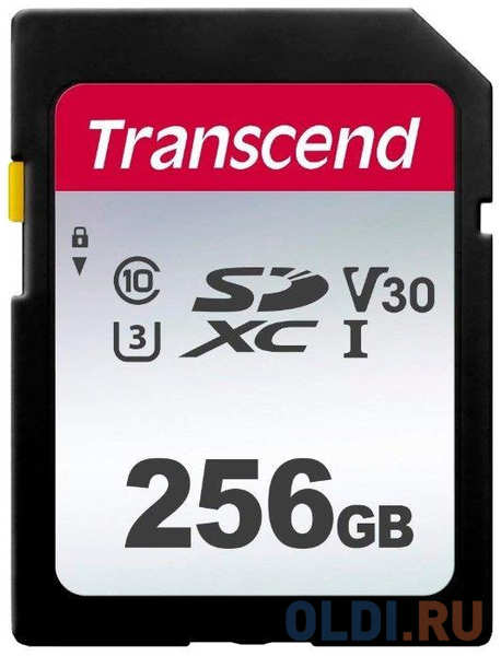 Карта памяти SD XC 256Gb Transcend TS256GSDC300S 4348450051