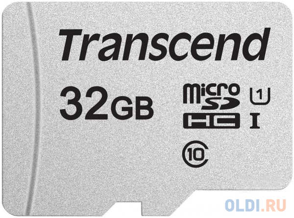 Флеш карта microSDHC 32Gb Class10 Transcend TS32GUSD300S w/o adapter 4348450890