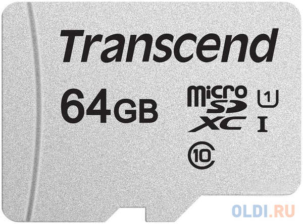 Флеш карта microSDXC 64Gb Class10 Transcend TS64GUSD300S w/o adapter 4348450899