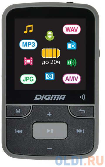 Плеер Hi-Fi Flash Digma Z4 BT 16Gb черный/1.5″/FM/microSD/clip [1017070] 4348451039