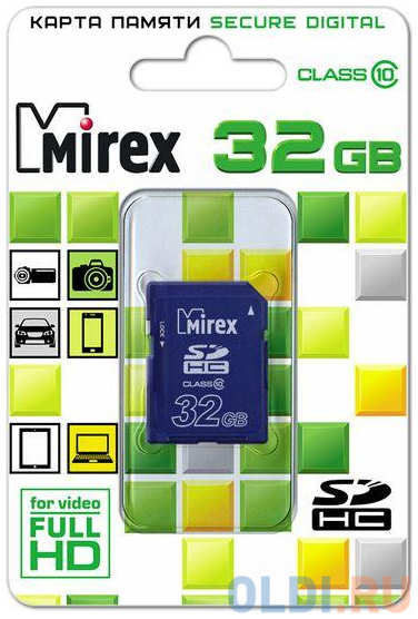 Флеш карта SD 32GB Mirex SDHC Class 10 4348451117