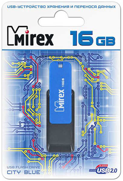 Флеш накопитель 16GB Mirex City, USB 2.0