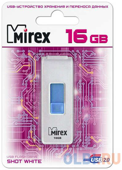 Флеш накопитель 16GB Mirex Shot, USB 2.0