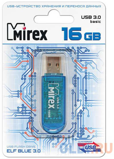 Флеш накопитель 16GB Mirex Elf, USB 3.0