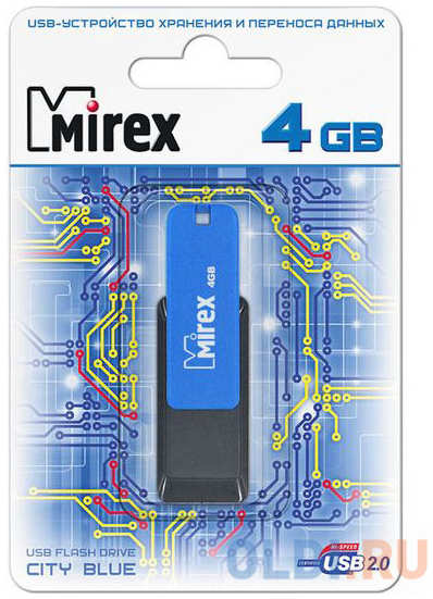 Флеш накопитель 4GB Mirex City, USB 2.0