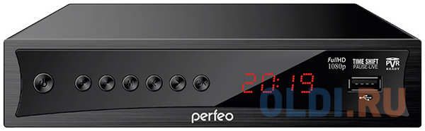 Perfeo DVB-T2/C приставка ″CONSUL″ для цифр.TV, Wi-Fi, IPTV, HDMI, 2 USB, DolbyDigital, пульт ДУ 4348451582