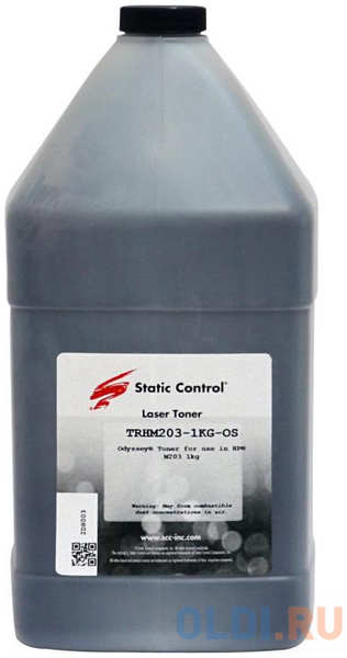 Тонер Static Control TRHM203-1KG-OS флакон 1000гр. для принтера HP LJ 203/227