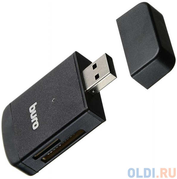 Устройство чтения карт памяти USB2.0 Buro BU-CR-3103 черный 4348452119