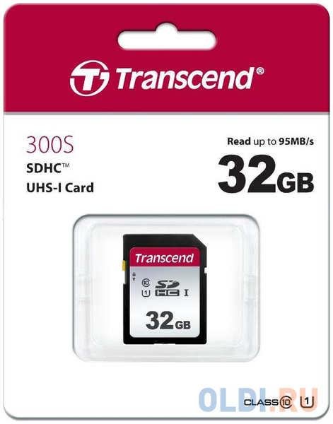Карта памяти SDHC 32Gb Transcend S300 Class10 UHS-1, U1 [TS32GSDC300S] 4348452745