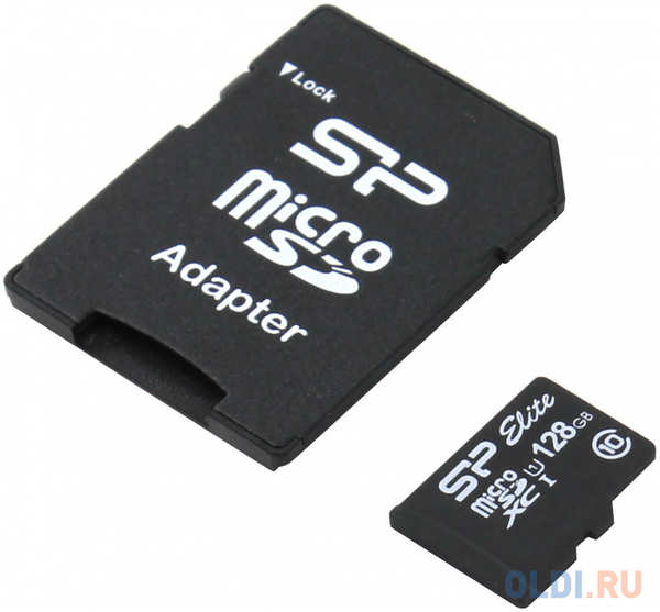 Флеш карта microSDXC 128Gb Class10 Silicon Power SP128GBSTXBU1V10SP + adapter Card Reader 4348452829