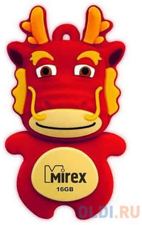 Флешка 16Gb Mirex Dragon USB 2.0 красный 4348453840