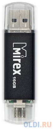 Флеш накопитель 16GB Mirex Smart, OTG, USB 2.0/MicroUSB, Черный 4348453886