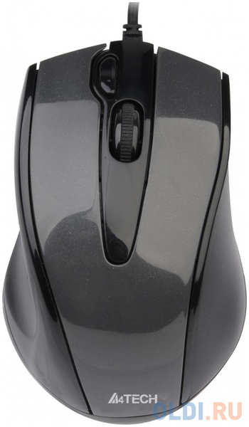 Мышь проводная A4TECH N-500F-1 V-Track Padless серый чёрный USB 4348454602