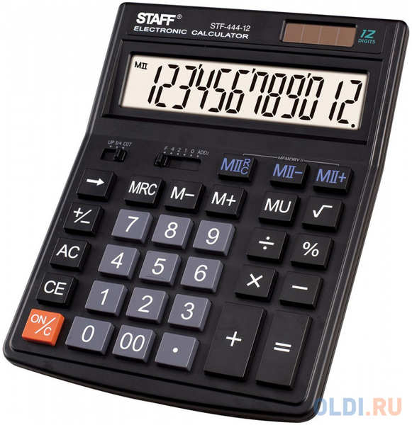 Калькулятор настольный STAFF STF-444-12 (199x153 мм), 12 разрядов, двойное питание, 250303 4348455790
