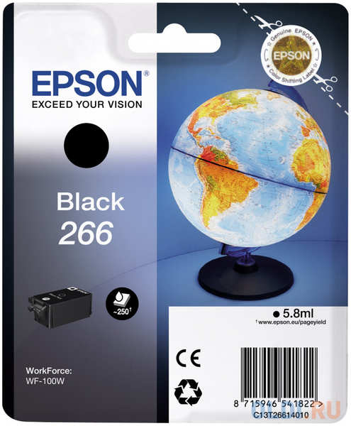 Картридж Epson C13T26614010 для Epson WF-100 черный 4348456220