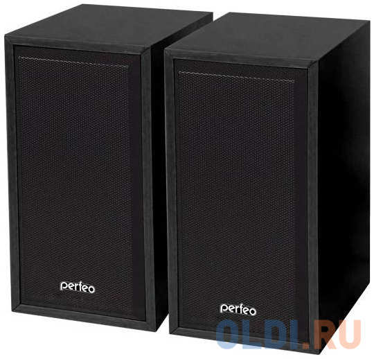 Колонки Perfeo Cabinet PF-84-BK 2x3 Вт USB черное дерево PF-A4327